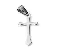 DanLingJewelry 12Pcs Stainless Steel Cross Charms Small Metal Crucifix Pendants Accessories for DIY Necklaces Jewellery Making Findings