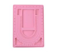 DanLingJewelry 1Pcs Pink Bead Design Board 33x24cm Jewellery Design Beading Board Tray DIY Craft Tool for Necklaces Bracelets Making Kit