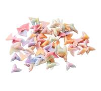 DanLingJewelry 200Pcs Random Mini Resin Mermaid Tail Flatback Charms Glow In The Dark Sea Animal Cabochons for Nail Supplies Scrapbooking Accessories