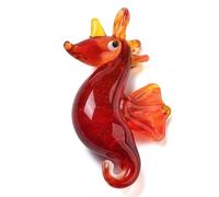 DanLingJewelry 20Pcs Handmade Lampwork Glass Red Seahorse Pendants Ocean Life Sea Horse Glass Charms for DIY Necklaces Jewelry Making