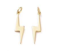DanLingJewelry 20Pcs Weather Theme Lightning Bolt Charms Golden Color Brass Flash Thunder Pendants Accessory for DIY Jewelry Craft Making