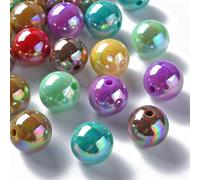DanLingJewelry 220Pcs 16mm AB Colour Acrylic Bubblegum Beads Opaque Round Bead Round Spacer Beads for Crafts Making Supplies