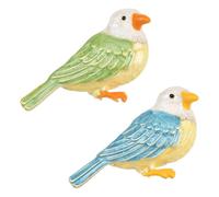 DanLingJewelry 2Pcs Enamel Bird Shaped Lapel Pins Lovely Flying Animal Bird Brooches for Backpack Suits Jackets Clothing Decoration