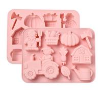 DanLingJewelry 2Pcs Farm Themed Silicone Moulds for Chocolate Baking