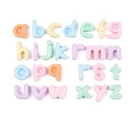 DanLingJewelry 300Pcs Random Candy Color A-Z Letter Resin Cabochons Alphabet Flatback Charms for DIY Jewelry Making Scrapbooking Crafts