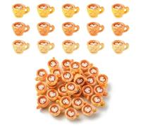 DanLingJewelry 30Pcs 3 Styles Baking Bread Theme Mini Coffee Cups Resin Imitation Drink Coffee Mug Tableware Dollhouse Ornaments for Party Decor Jewellery Making