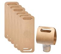 DanLingJewelry 50Pcs Kraft Paper Cup Drink Carrier with Handles Single Beverage Coffee Cup Carriers Food Tea Milk Takeaway