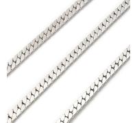 DanLingJewelry 5m Silver Colour Stainless Steel Cuban Chains 3.5mm Wide Soldered Cuban Link Chains for Bracelet Necklace Jewellery Making Supplies