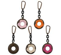 DanLingJewelry 5Pcs Cute Donut Bag Charms PU Leather Doughnut Keychain Purse Charms Accessories for Purses Bags Handbags Party Favors Gifts
