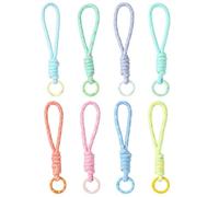 DanLingJewelry 8Pcs Candy Color Phone Wrist Strap with Spring Gate Ring Keychain Lanyard Detachable Short Strap for Jewelry Backpack