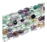 DanLingJewelry About 60Pcs Natural Fluorite Gemstone Chips Beads Irregular Nuggets Stone Bead Green Tumbled Stone Beads for Jewellery Making DIY