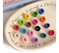 DanLingJewelry Approx 160Pcs Random Opaque Letter O European Beads Acrylic Colourful Alphabet Letter Large Hole Beads for DIY Jewellery Making Crafts