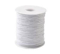 DanLingJewelry Approx 176 yards/roll 1mm Waxed White Cotton Cord Waxed Beading Thread String for Bracelet Necklace Jewellery Making Crafts