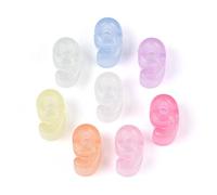 DanLingJewelry Approx 220Pcs Random Acrylic Number 9 Glow in The Dark Beads Transparent Luminous Number Large Hole Beads for DIY Keychain Making