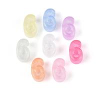 DanLingJewelry Approx 220Pcs Random Luminous Number 6 Large Hole Beads Glitter Powder Acrylic Glow in The Dark Number Beads for DIY Keychain Bracelet