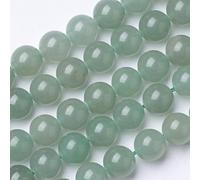 DanLingJewelry Approx 45Pcs 8mm Natural Green Aventurine Gemstone Beads Round Stone Spacer Beads for Jewellery Making Bracelets Necklace