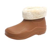 Danmen Wellington Boots Half Height Barefoot Wellington Boots Waterproof Rubber Ankle Boots Wellington Boots Lightweight Practical Rain Boots Walking The Dog, coffee, 5 UK