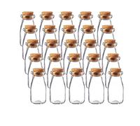 Danmu Art 100ml Glass Jars with Cork Lids - Small Bottles for Crafts, Wedding Favors, Potion Making, DIY Storage & Spices - Easy-Open Decorative Cork, Apothecary Style Vial (100ml-25Pack)