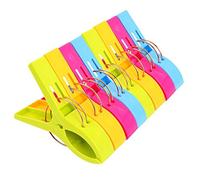 Danmu Beach Towel Clips, Beach Clips, Heavy Duty Clothes Pins - 8pcs Multicolor