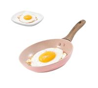 DANNEEFORSU7 Mini One Egg Frying Pan, 12cm/4.7inch Non-Stick Mini Egg Frying Pan, Mini Round Frying Pan Pot, Omelet Pan Multipurpose Skillet, Portable Camping Cooking Omelet Pan for Gas Stove Cooker