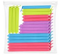 DANNEN 18-Pack Food Clips with Storage Bag, Reusable Food Bag Clips for Food Storage, Freezer Bags & Kitchen Bags, Sealing Bag Clips in 3 Practical Sizes and 4 Bright Colors