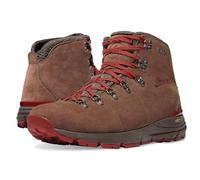 Danner Mountain 600 Waterproof Hiking Boots for Men - Lightweight, Durable Upper with Breathable Lining, Shock-Absorbing Footbed & Traction Outsole, Brown/Red, 10 Wide