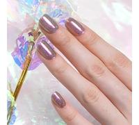 DANNI & TONI 28 Stickers Semi Cured Gel Nail Polish Strips Gel Nail Stickers(Iridescent Charm),UV/LED Lamp Required Salon-Quality Gel Nail Polish Wraps,Diamond Dusting and Fine Glitter