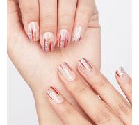 DANNI & TONI 28 Stickers Semi Cured Gel Nail Polish Strips Gel Nail Stickers,Salon-Quality Gel Nail Polish Strips Manicure Stickers Set(Glittered Harmony)