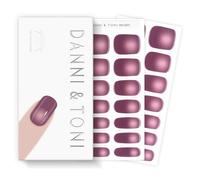 DANNI & TONI Semi-Cured Gel Nail Foils (Plum Mist) Gradient in Plum UV Gel Nail Foil Nail Stickers Nail Strips Nail Design Self-Adhesive Nail Wraps 28 Stickers