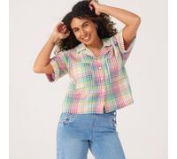 Dannii Minogue Check Revere Shirt Petite MULTI CHECK SIZE 10
