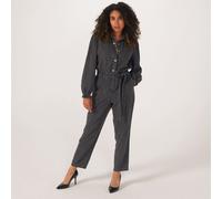 Dannii Minogue Denim Frill Sleeve Jumpsuit Petite GREY SIZE 16