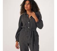 Dannii Minogue Denim Frill Sleeve Jumpsuit Standard GREY SIZE 18