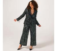 Dannii Minogue Drop Sequin Blazer Standard GUNMETAL SIZE 10