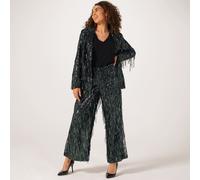 Dannii Minogue Drop Sequin Trousers Petite GUNMETAL SIZE 10