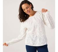 Dannii Minogue Embroidered Blouse Petite BLACK SIZE 10