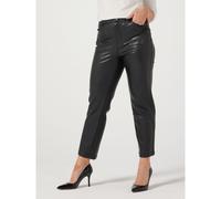 Dannii Minogue Faux Leather Straight Leg Trouser Petite BLACK SIZE 20