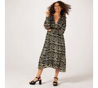 Dannii Minogue Foil Jacquard Dress Standard BLACK,GOLD SIZE 10