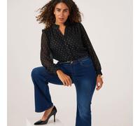 Dannii Minogue Metallic Spot Blouse Standard BLACK SIZE 14