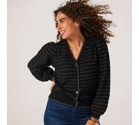 Dannii Minogue Metallic Stripe Cardigan Standard BLACK 2XL
