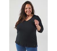 Dannii Minogue V Neck 3qtr Sleeve Essential Top Petite BLACK SMALL