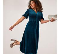 Dannii Minogue Velvet Shirred Dress Standard BLACK AMAZONITE