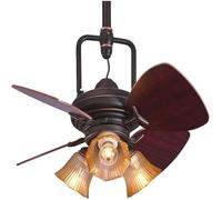 DANNMPX Fan Ceiling Light Industrial Ceiling Fan Light Modern Chandelier Wood Leaf Three Speed Settings For Living Room For Living Room(32 inch)