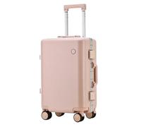 DANNMPX Suitcases Hard Shell Luggage with Aluminum Frame，Polycarbonate Zipperless Universal Wheel Suitcase Luggages(D,24")