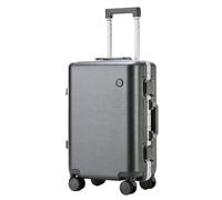 DANNMPX Suitcases Hard Shell Luggage with Aluminum Frame，Polycarbonate Zipperless Universal Wheel Suitcase Luggages(F,24")