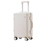 DANNMPX Suitcases Hard Shell Luggage with Aluminum Frame，Polycarbonate Zipperless Universal Wheel Suitcase Luggages(G,24")