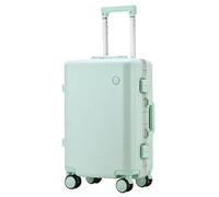 DANNMPX Suitcases Hard Shell Luggage with Aluminum Frame，Polycarbonate Zipperless Universal Wheel Suitcase Luggages(E,24")