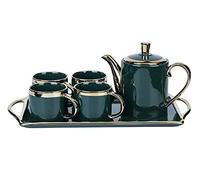 DANNMPX Tea Set 6pcs Ceramic Coffee Tea Set Nordic Phnom Penh 4 Cup Water Ware Decoration Teacup With Tray Home Kitchen Supplies Teapot And Cups