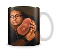 Danny De Vito and Beloved ham Art, Rum Ham Mug, Gift for Birthday, Christmas, for Men, Coffe,Tea Mug Unique 11oz White Ceramic Mug.