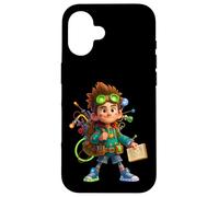 Danny Hoopenbiller the Young Inventor in Sci-Fi Style Case for iPhone 16