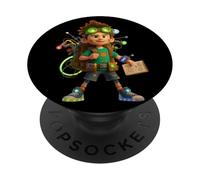 Danny Hoopenbiller the Young Inventor in Sci-Fi Style PopSockets Adhesive PopGrip